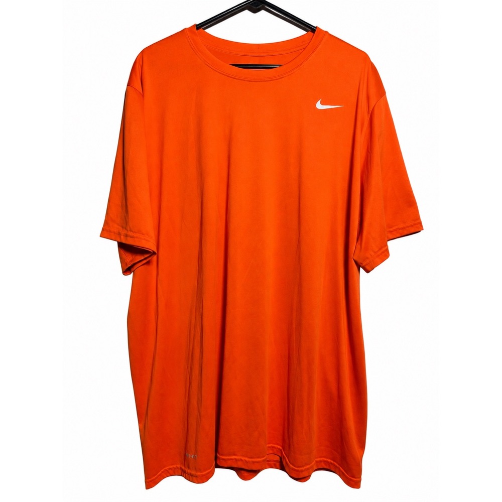 Nike Dri-FIT Mens 3XL Orange Short Sleeve Athletic Performance T-Shirt Swoosh